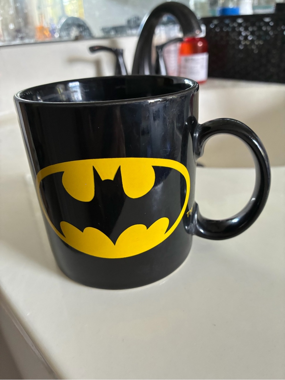 Batman Black and Yellow Logo Ceramic Coffee Mug